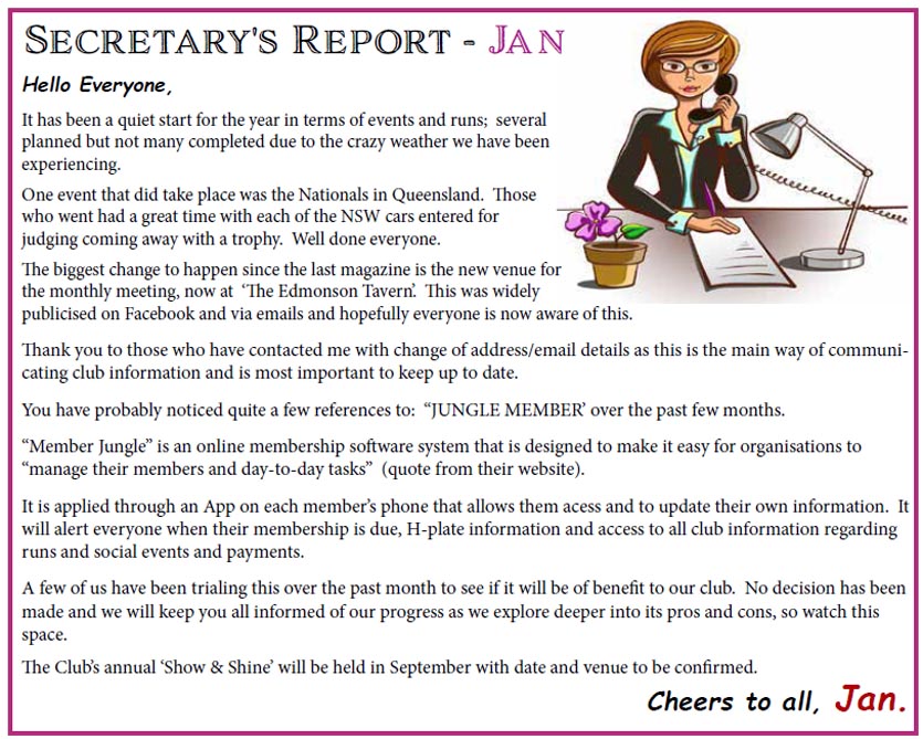 secretary report august 2022